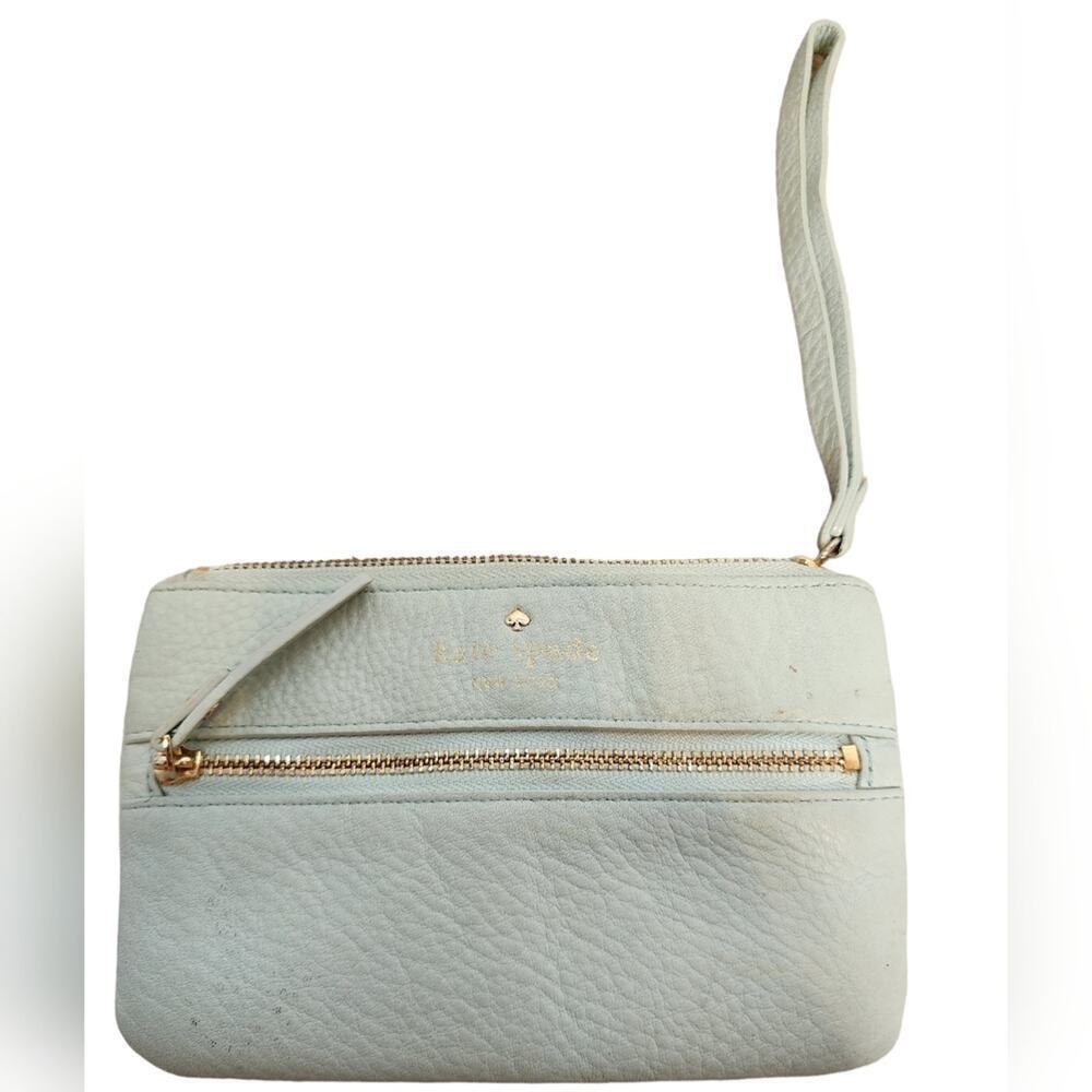 KATE SPADE WOMENS AQUA WRISTLET